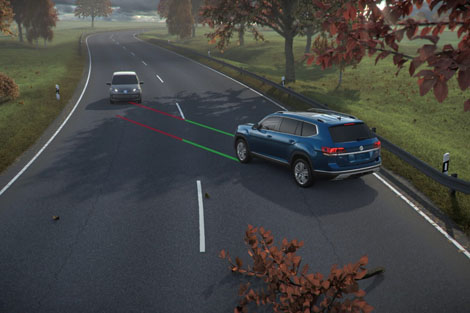 2018 Volkswagen Atlas Automatic Post-Collision Braking System