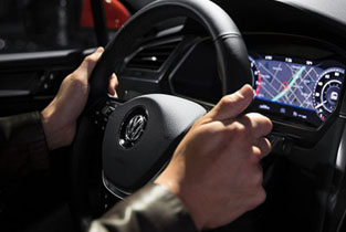 2018 Volkswagen Tiguan Leather-Wrapped, Multi-Function Heated Steering Wheel